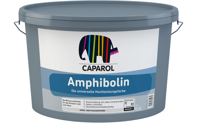 Краска универсальная акрилатная шелковисто-матовая Caparol Amphibolin База 3 2,35 л