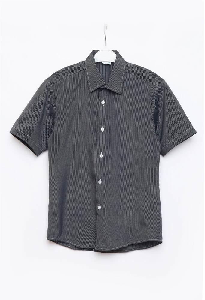 Сорочка C & A 77206-2034913*61 shot/sl чоловіча S Темно-сірий (152486-S)