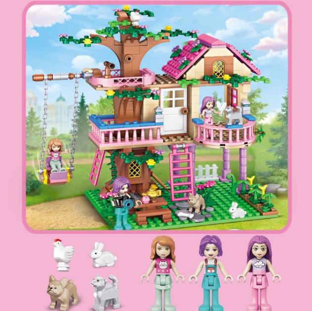 Конструктор для девочек Girls Friends Домик на дереве с куклами и животными 504 дет. - фото 6 Конструктор для девочек Girls Friends Домик на дереве с куклами и животными 504 дет. - фото 6