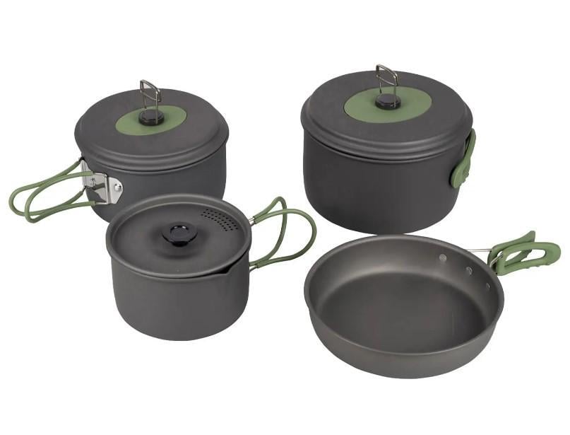 Набор посуды Bo-Camp Explorer 4 Pieces 19 Hard Anodized Grey/Green (DAS302733)