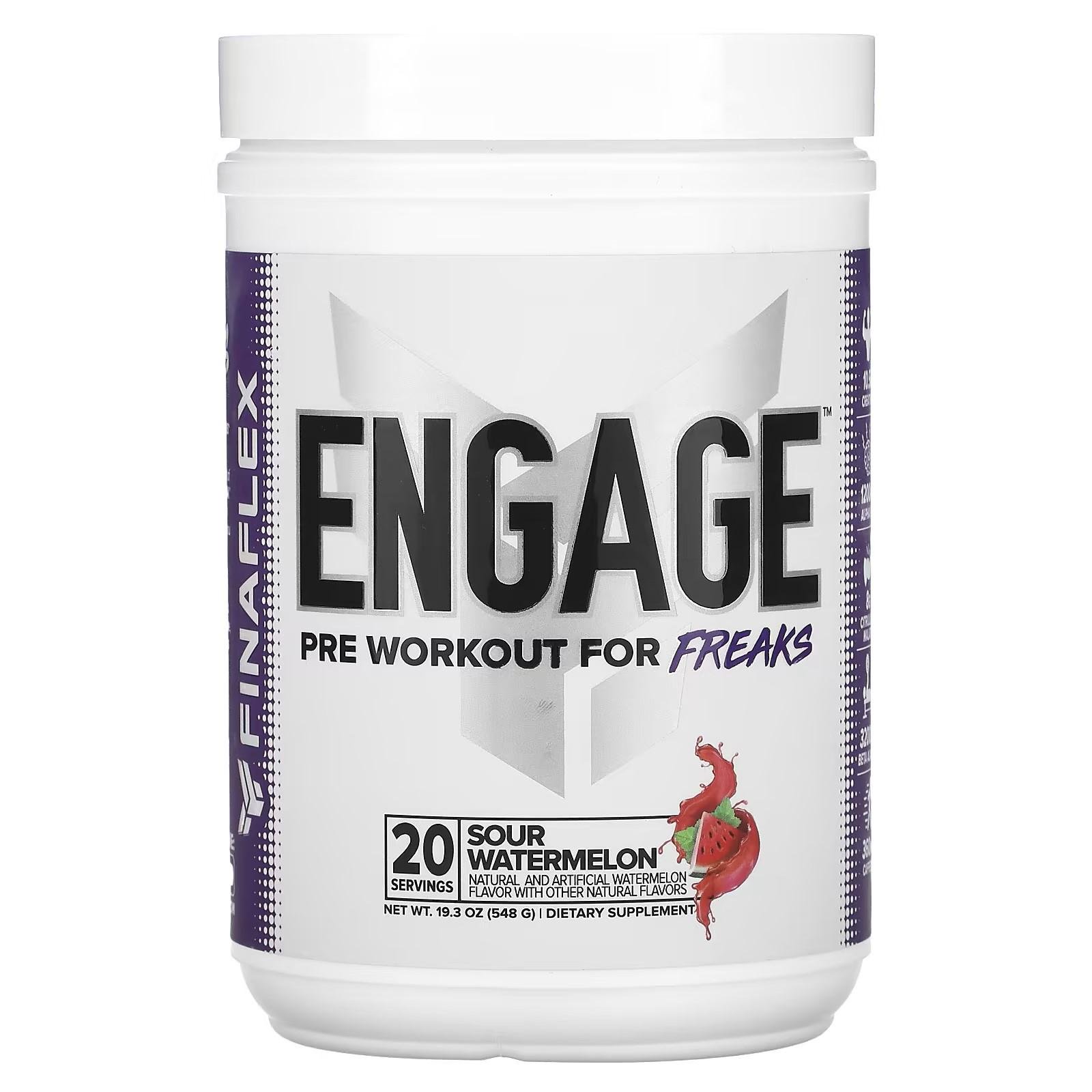 Предтренировочный комплекс Finaflex Engage Pre Workout For Freaks Sour Watermelon 548 г