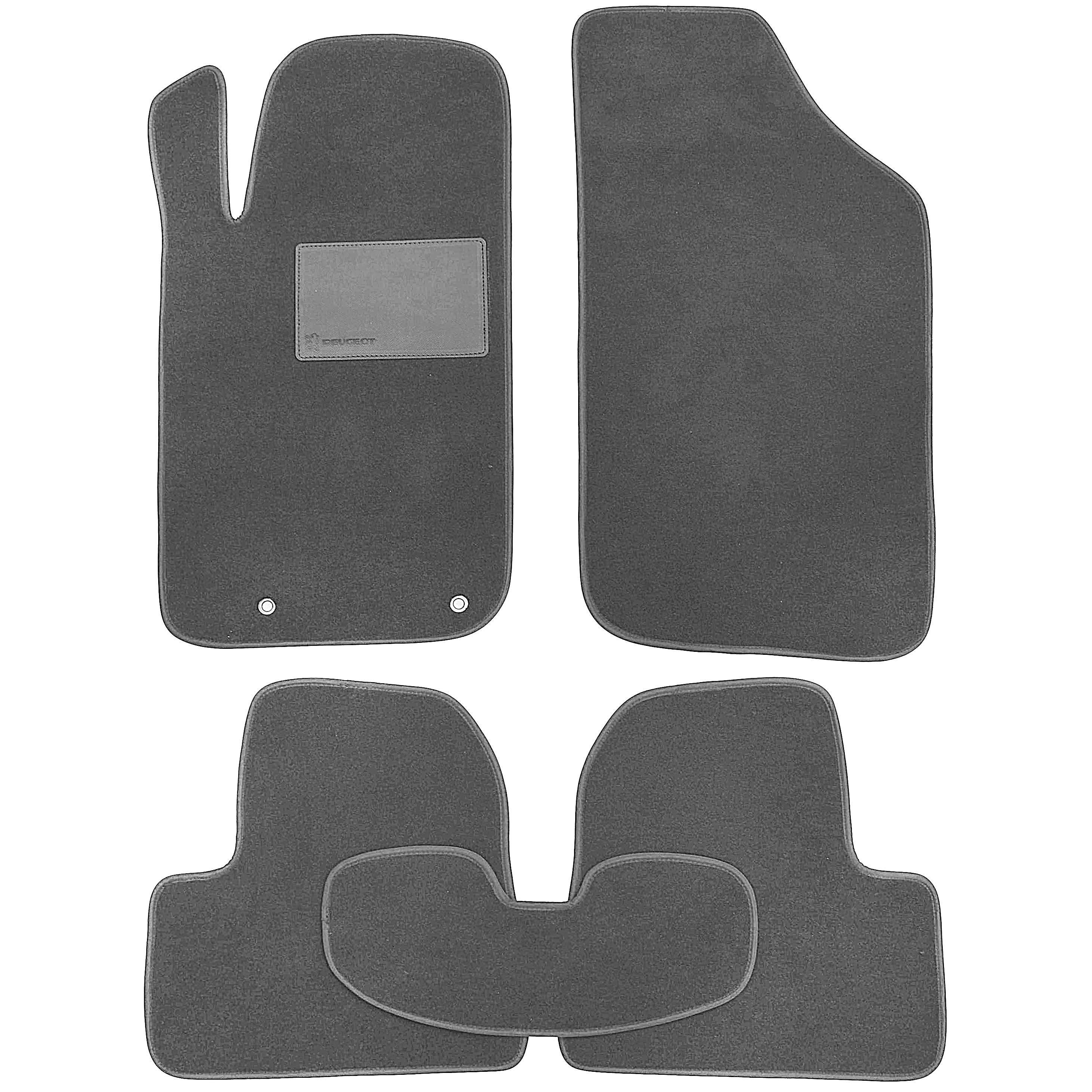 Коврики в салон Optimal для Peugeot 206 '98-09 текстильные Серый