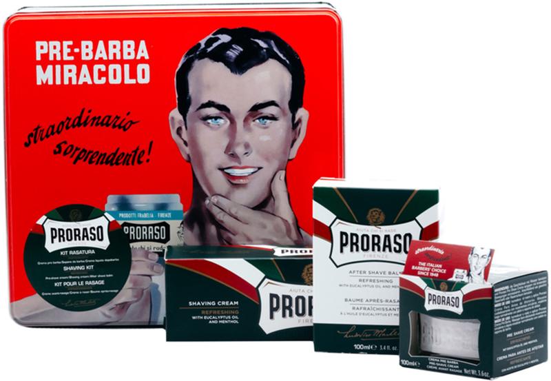 Подарунковий набір для гоління Proraso Vintage Selection Gino з евкаліптом та ментолом (60813) Подарунковий набір для гоління Proraso Vintage Selection Gino з евкаліптом та ментолом (60813)
