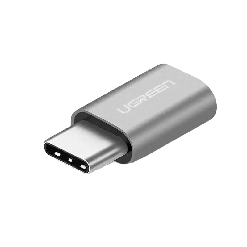 Переходник UGREEN US189 USB Type-C to Micro USB Aluminium Space Grey (30511)