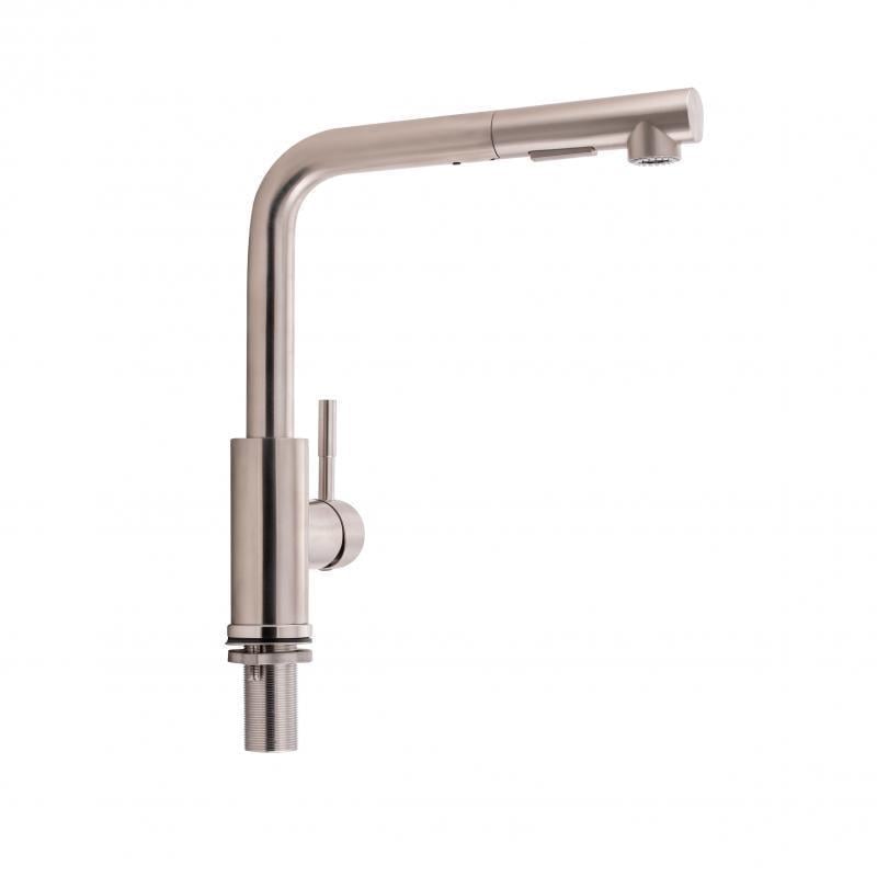 Смеситель для кухни Q-tap Karuska 9139103FN с выдвижным изливом (13581)