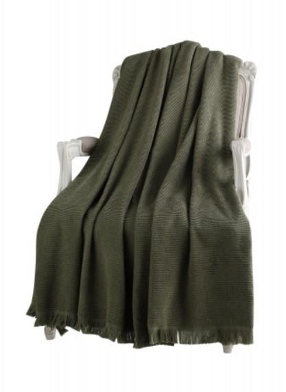 Покрывало махровое Tivolyo Home Natural Slim haki 220x240 см