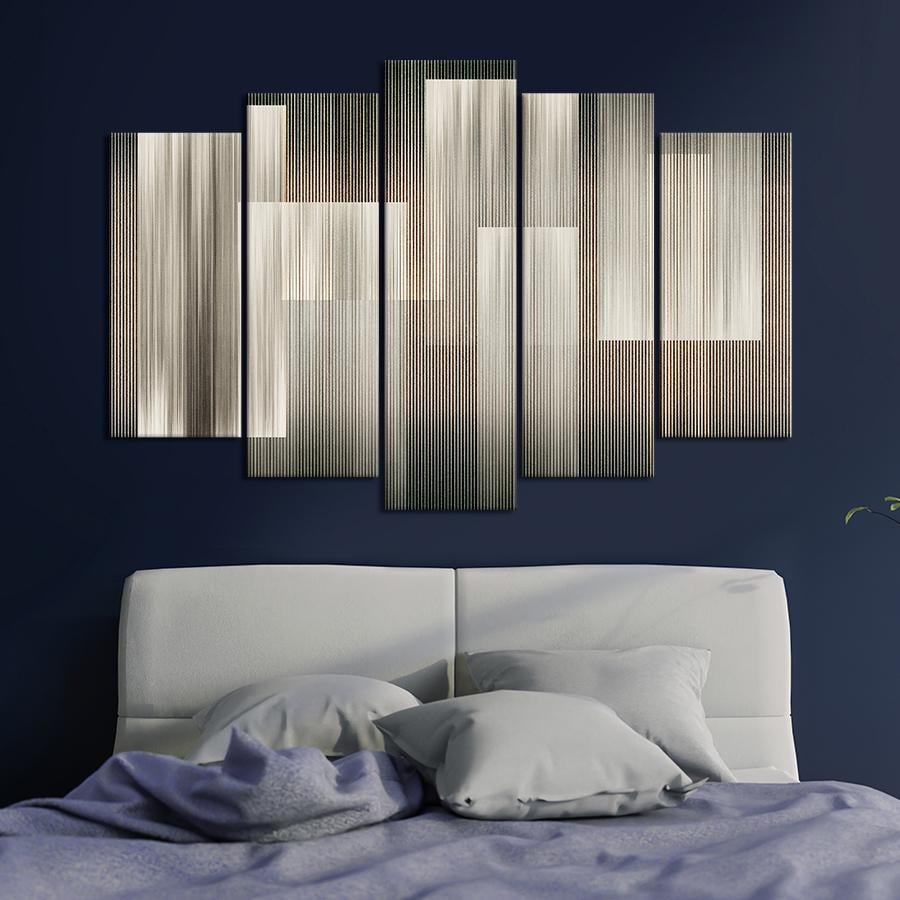 Картина на полотні Абстракція світло в прямокутниках 137x85 см (V168-5_L)