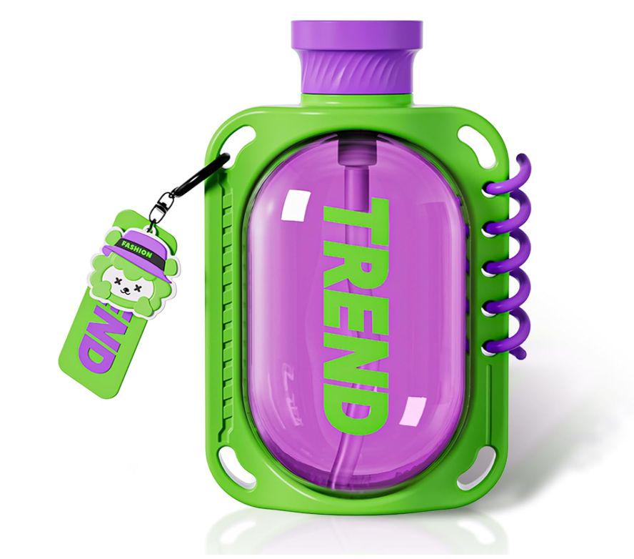 Бутылка для воды герметичная с антискользким покрытием и ремешком 780 мл Зеленый (2692809816) Бутылка для воды герметичная с антискользким покрытием и ремешком 780 мл Зеленый (2692809816)