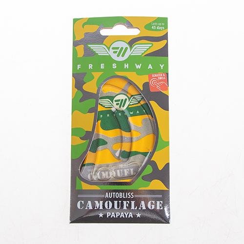 Освежитель воздуха жидкий Fresh Way Camouflage AutoBliss Papaya 8 мл (00000051129)