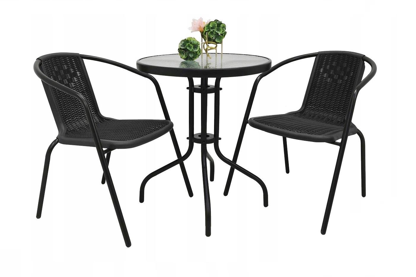 Комплект мебели Jumi Garden Bistro 3 предмета Черный (231004)