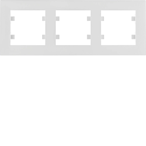 Рамка трехместная горизонтальная Hager Lumina Intens Белый (WL5730)