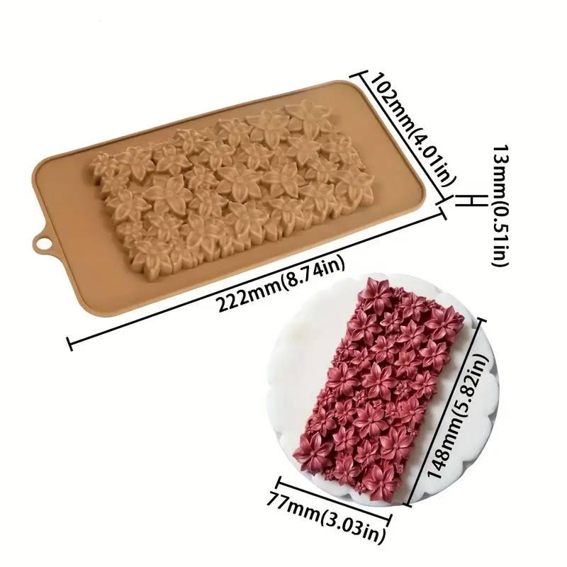 Форма для шоколада Цветы плитка D1045 силиконовая (828c253e) - фото 2 Форма для шоколада Цветы плитка D1045 силиконовая (828c253e) - фото 2