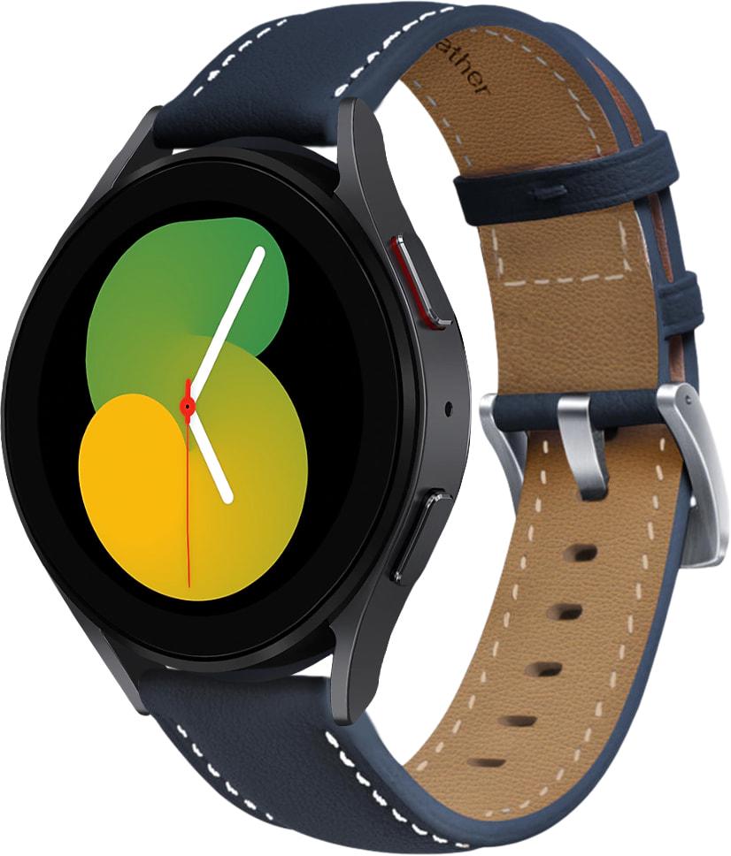 Ремешок кожаный Folsa для Galaxy Watch 5 40 мм Dark Blue (31537-5D)