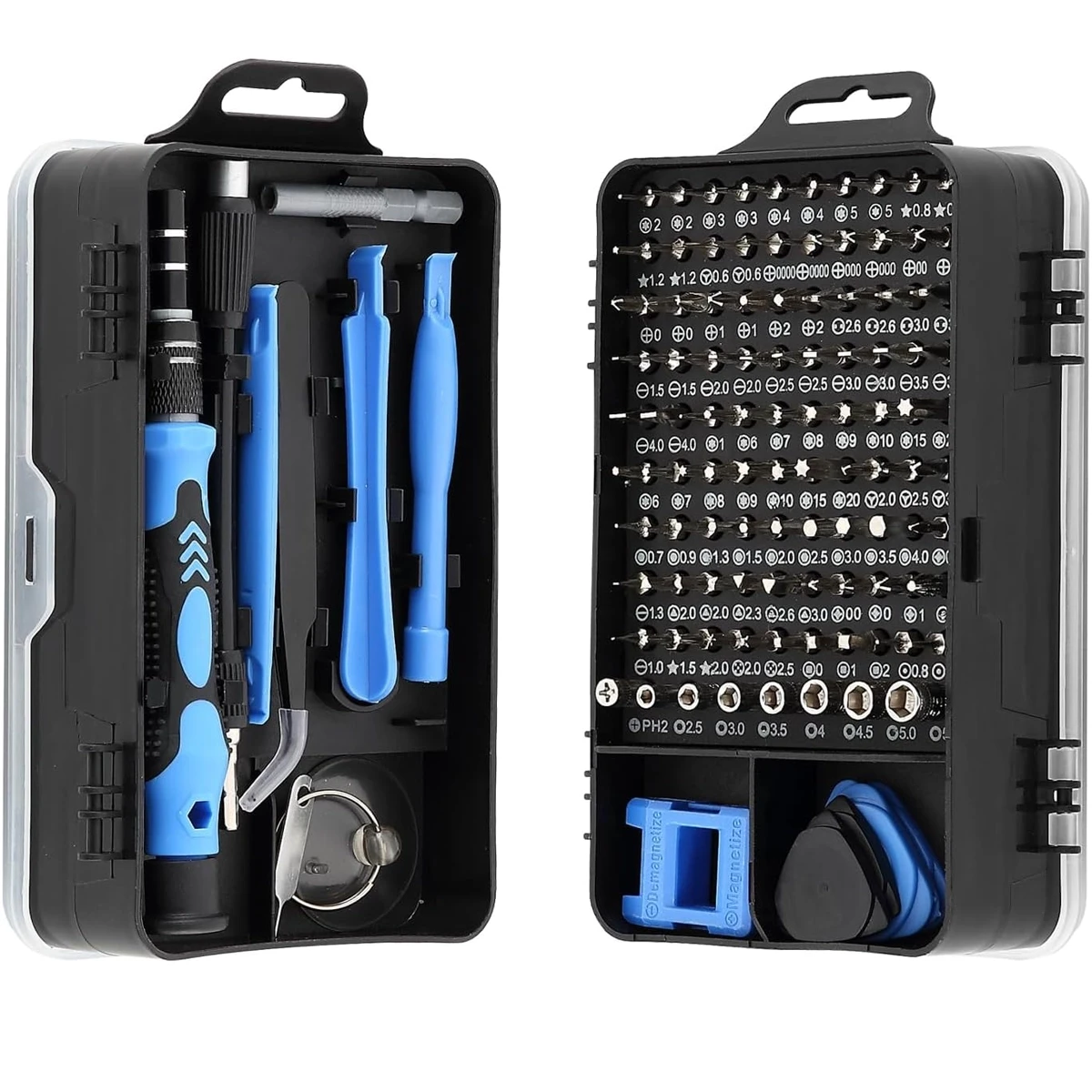 Викрутка із набором прецизійних магнітних біт U&P Screwdriver Set 115 шт. (YT6114)