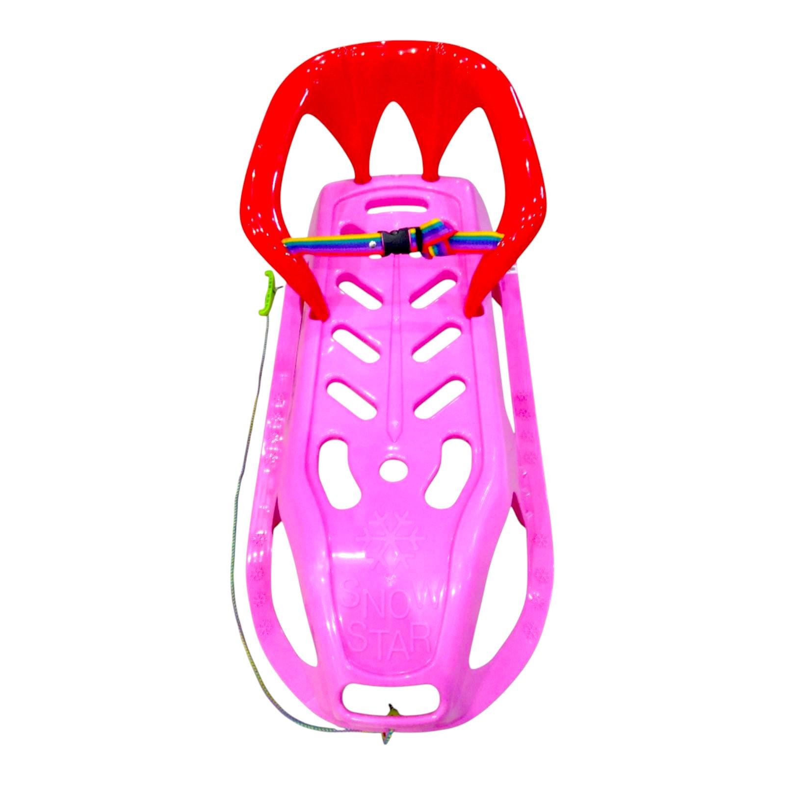 Санки-дитячі зі спинкою Marmat Snow Star Рожевий (11118) - фото 4 Санки-дитячі зі спинкою Marmat Snow Star Рожевий (11118) - фото 4