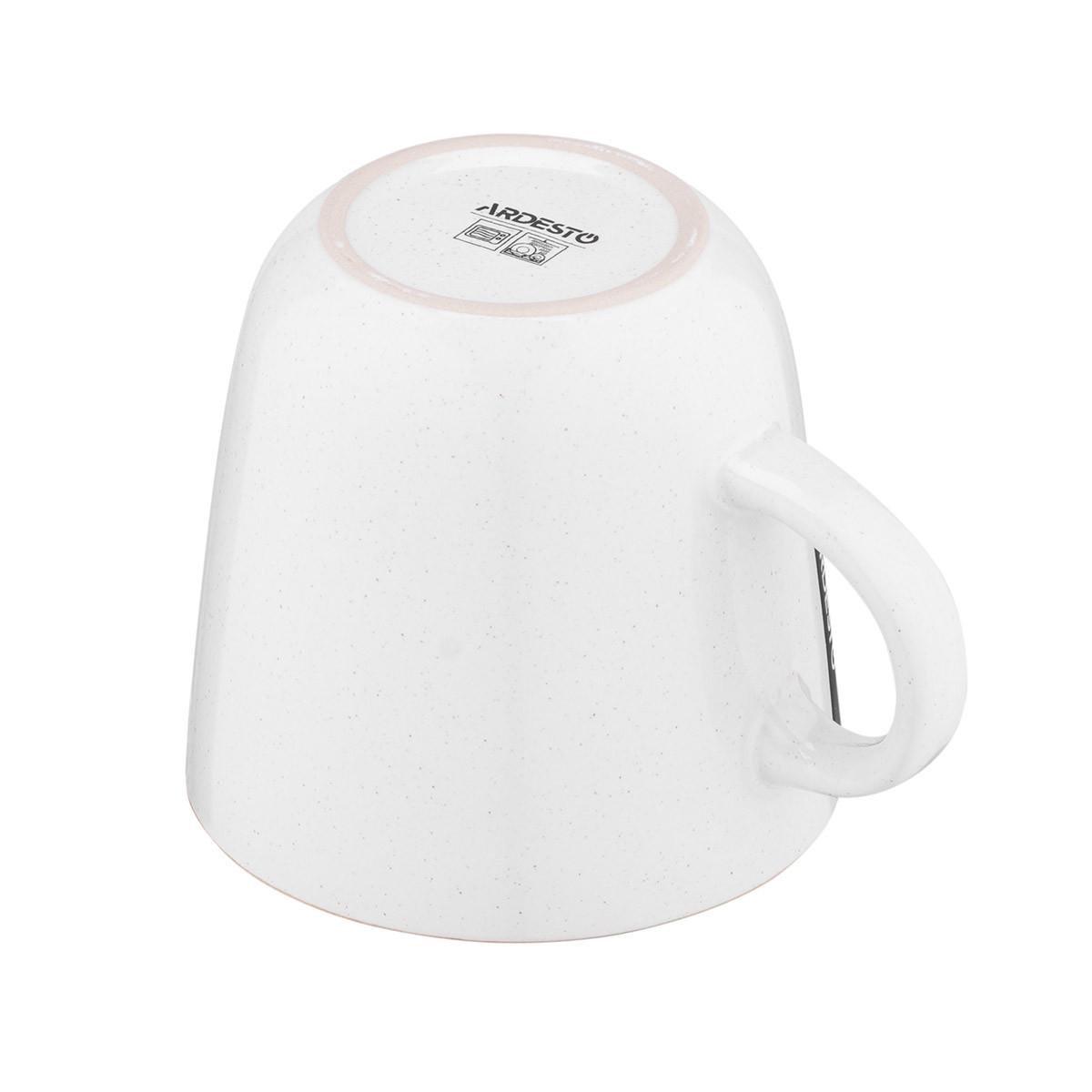 Чашка керамическая Ardesto Apulia 450 мл Белый (AR2945AW) - фото 4