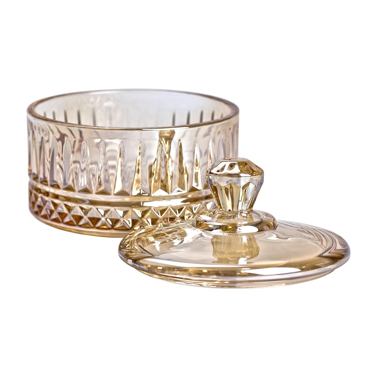 Конфетница с крышкой стеклянная 10 см (6021) - фото 4 Конфетница с крышкой стеклянная 10 см (6021) - фото 4