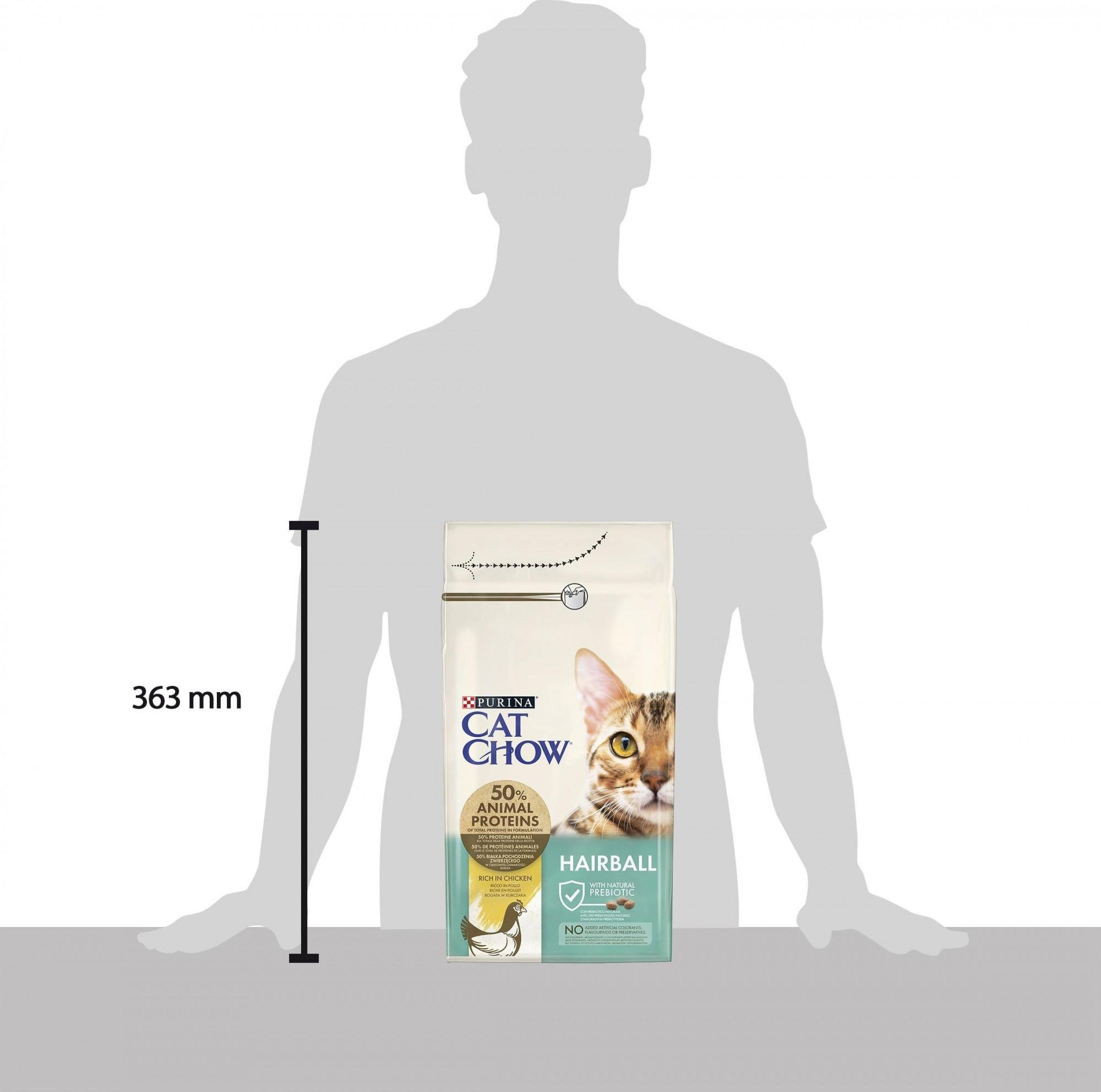 Сухий корм для котів Purina Cat Chow Hairball проти утворення вовняних грудок 1,5 кг (5997204514486) - фото 4