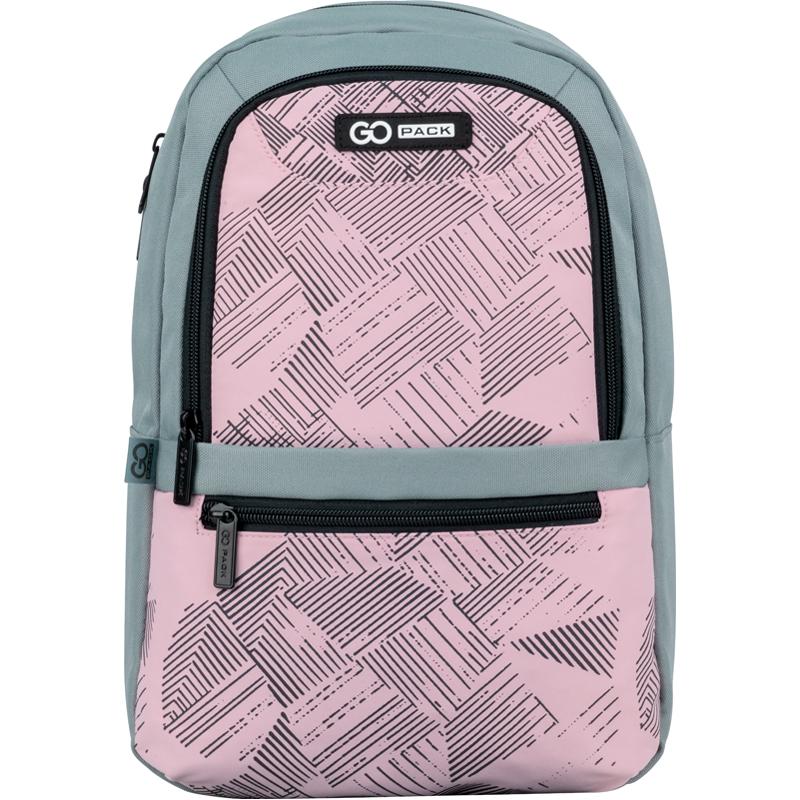 Рюкзак подростковый GoPack Education Teens 37x24x9 см 10 л Серо-розовый (GO22-119S-4)