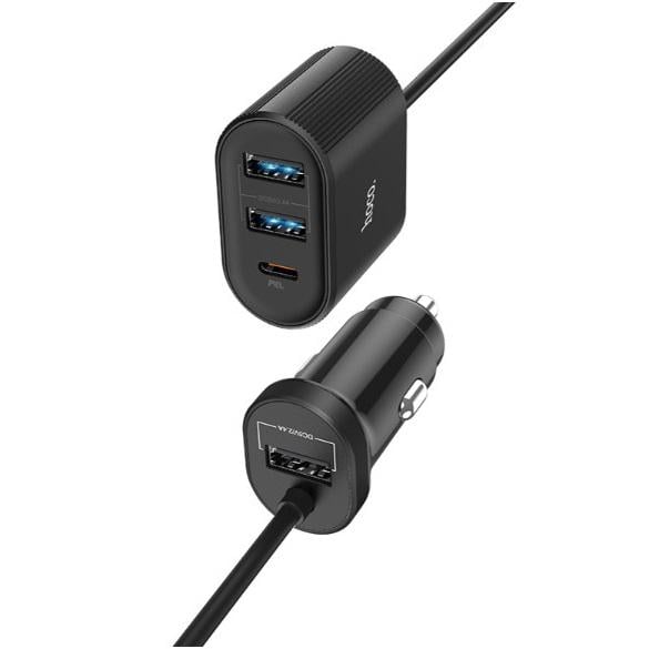 Адаптер автомобильный Hoco with LED Companheiro Front and Rear Seat Z35 3USB/1Type-C/PD 3,0/QC 3,0