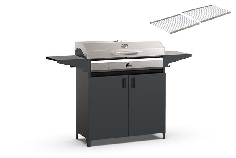 Мангал у повній комплектації Smoke HouseHigh Tech 900 1580х400х900 мм на 14 шампурів з гратами та кришкою з термометром (27860575) - фото 2 Мангал у повній комплектації Smoke HouseHigh Tech 900 1580х400х900 мм на 14 шампурів з гратами та кришкою з термометром (27860575) - фото 2