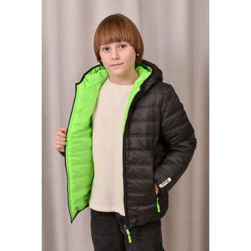 Куртка детская двухсторонняя 158 см Черный с салатовым (2724893595) - фото 4 Куртка детская двухсторонняя 158 см Черный с салатовым (2724893595) - фото 4