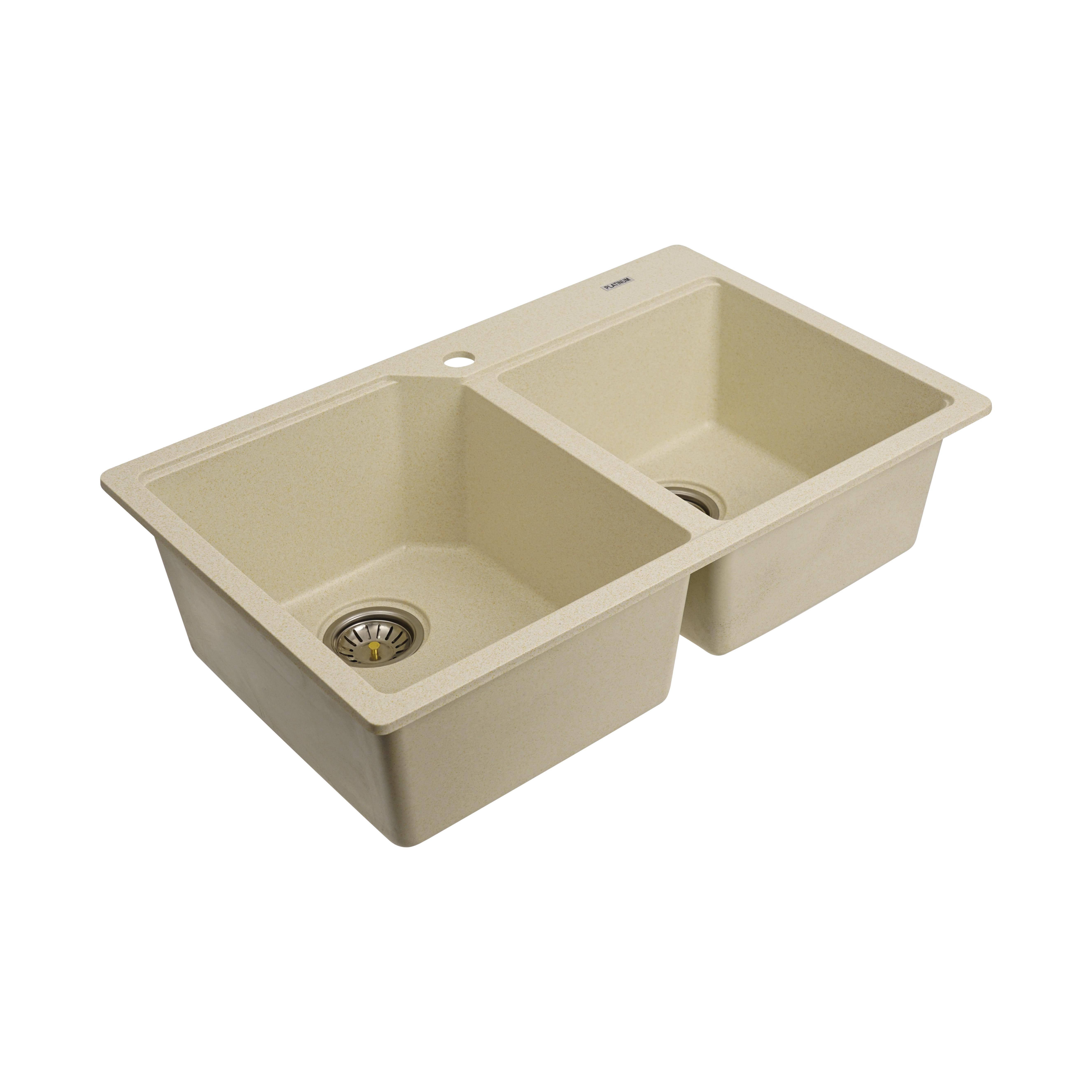 Мойка для кухни Platinum 7850 Harmony гранит матовый Песочный - фото 2 Мойка для кухни Platinum 7850 Harmony гранит матовый Песочный - фото 2