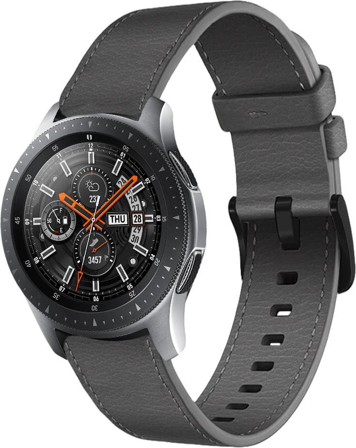 Ремешок кожаный Elfur для Galaxy Watch 42 мм Grey (35747-33)