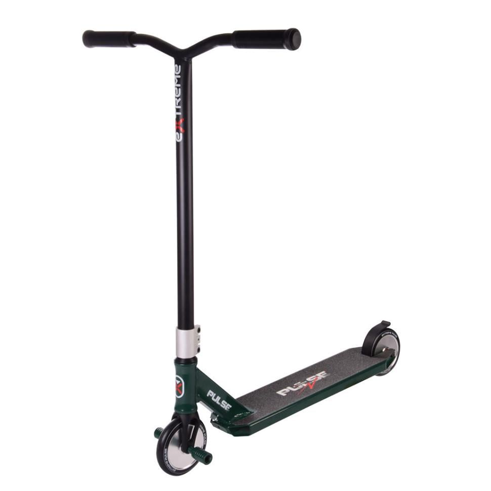 Самокат трюковый профессиональный Extreme металлический с литыми колесами 120 мм Зеленый (DS-171-S-171-2)