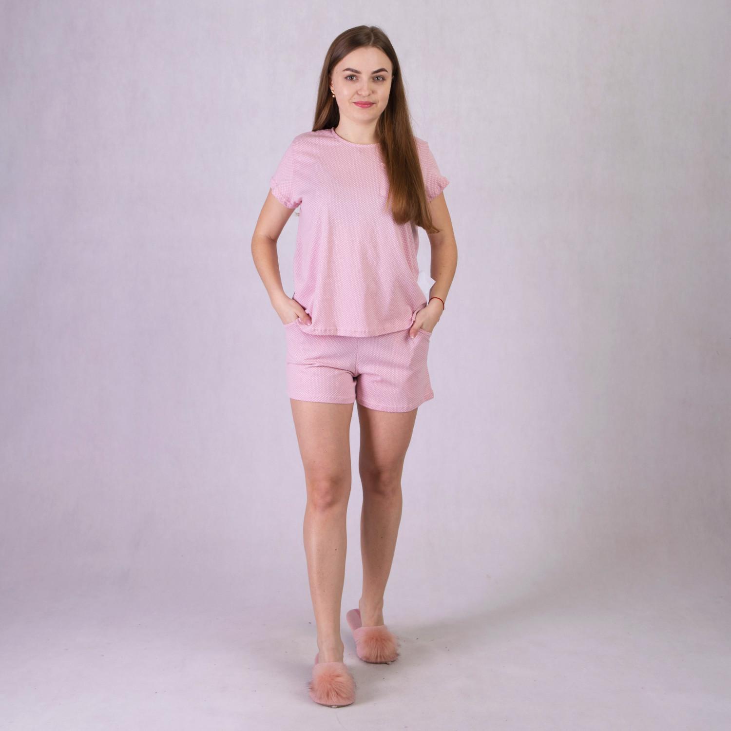 Пижама летняя женская Горох хлопковая р. 46-48 - фото 2