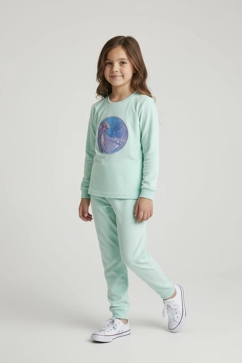 Піжама велюрова DISNEY FROZEN 3/4 роки 98-104 см Бірюзовий