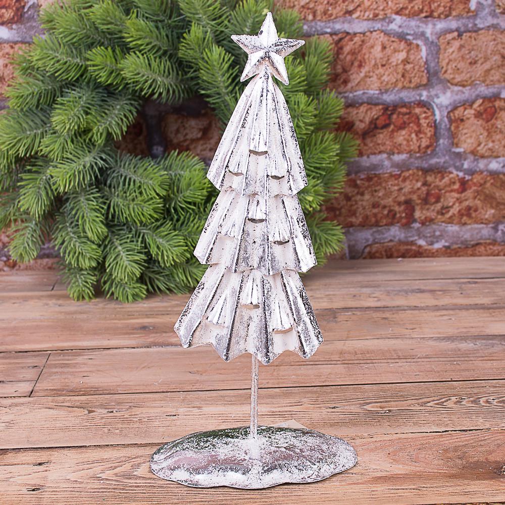 Статуэтка металическая елочка Серебряный (3087)