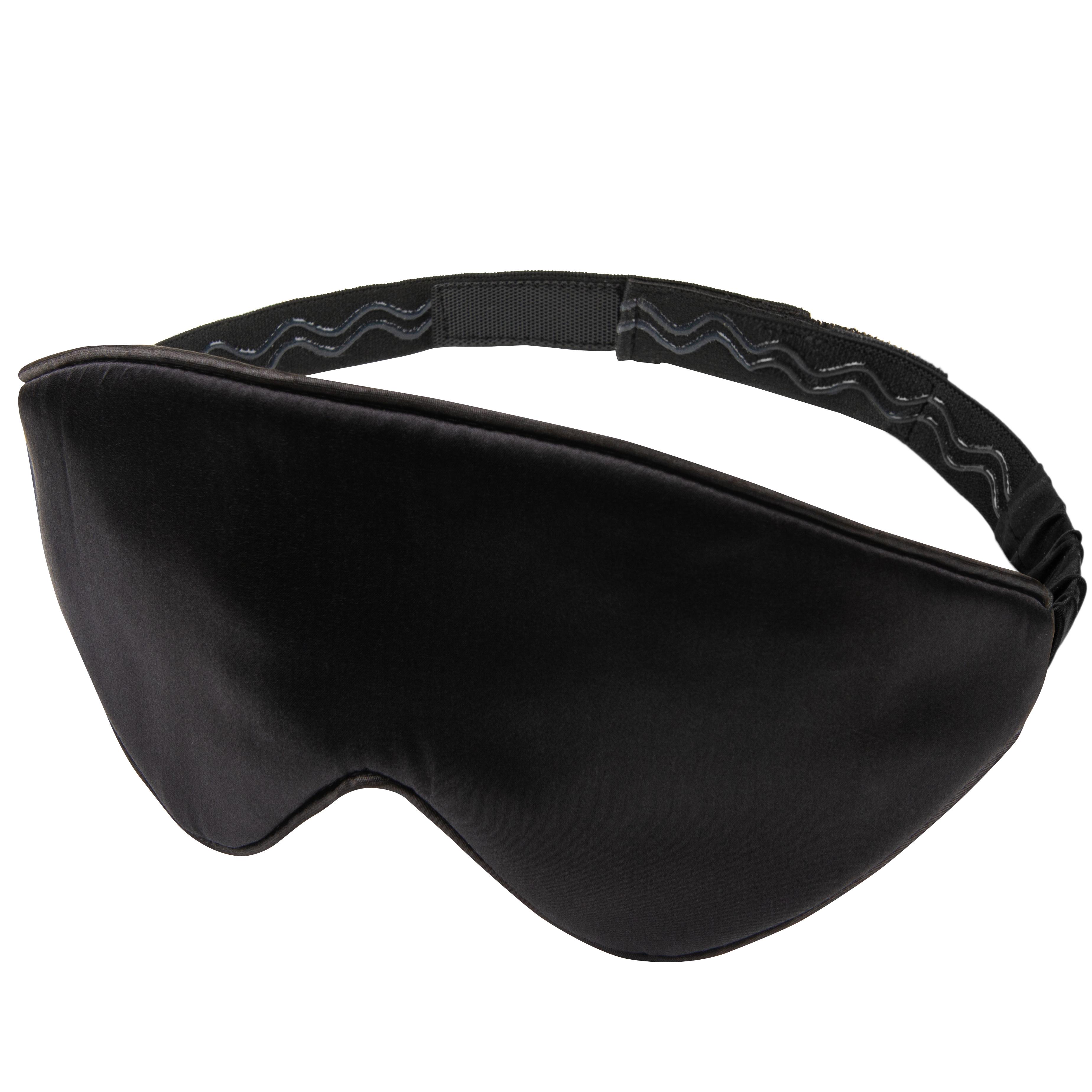 Маска для сну шовкова Чумацький Шлях 3.1 з антиковзною резинкою Чорний (1157-02)