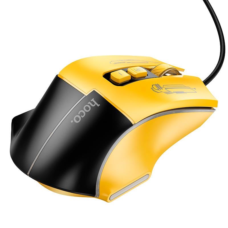 Комп'ютерна мишка провідна Hoco Overlord luminous gaming wired mouse GM31 Жовтий (22562502) - фото 2