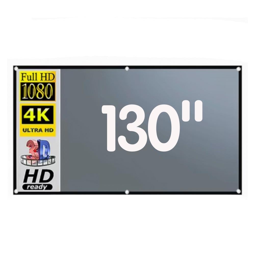 Экран для проектора 130" 16:9 ALR Anti-Light металлизированный складной настенный Full HD/4K/3D Серый