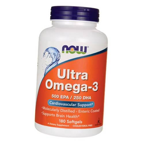 Омега-3 жирні кислоти Ultra Omega-3 Now Foods 180 гел. капс. (67128013)
