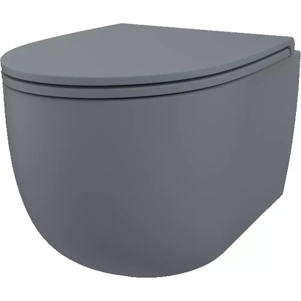 Унитаз подвесной SDR Bull MGWCSBLV безобедочный с Silent Vertigo смывом Magnesio (35476180)