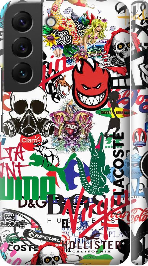 Чехол на Samsung Galaxy S22 Many different logos (4022m-2494-42517)