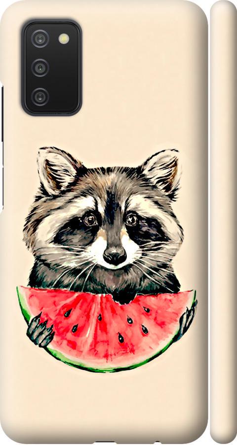 Чехол на Samsung Galaxy A03s A037F Енотик с арбузом (4605m-2381-42517)