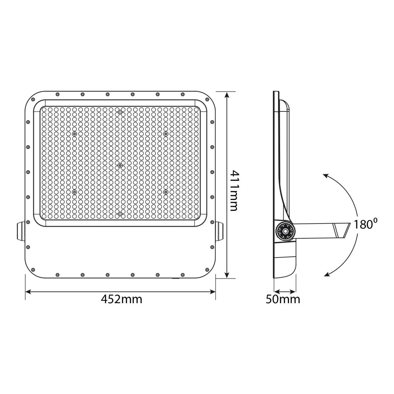 Прожектор Videx LED 400 W 5000 K 220 V IP65 (VL-F2-4005G) - фото 2