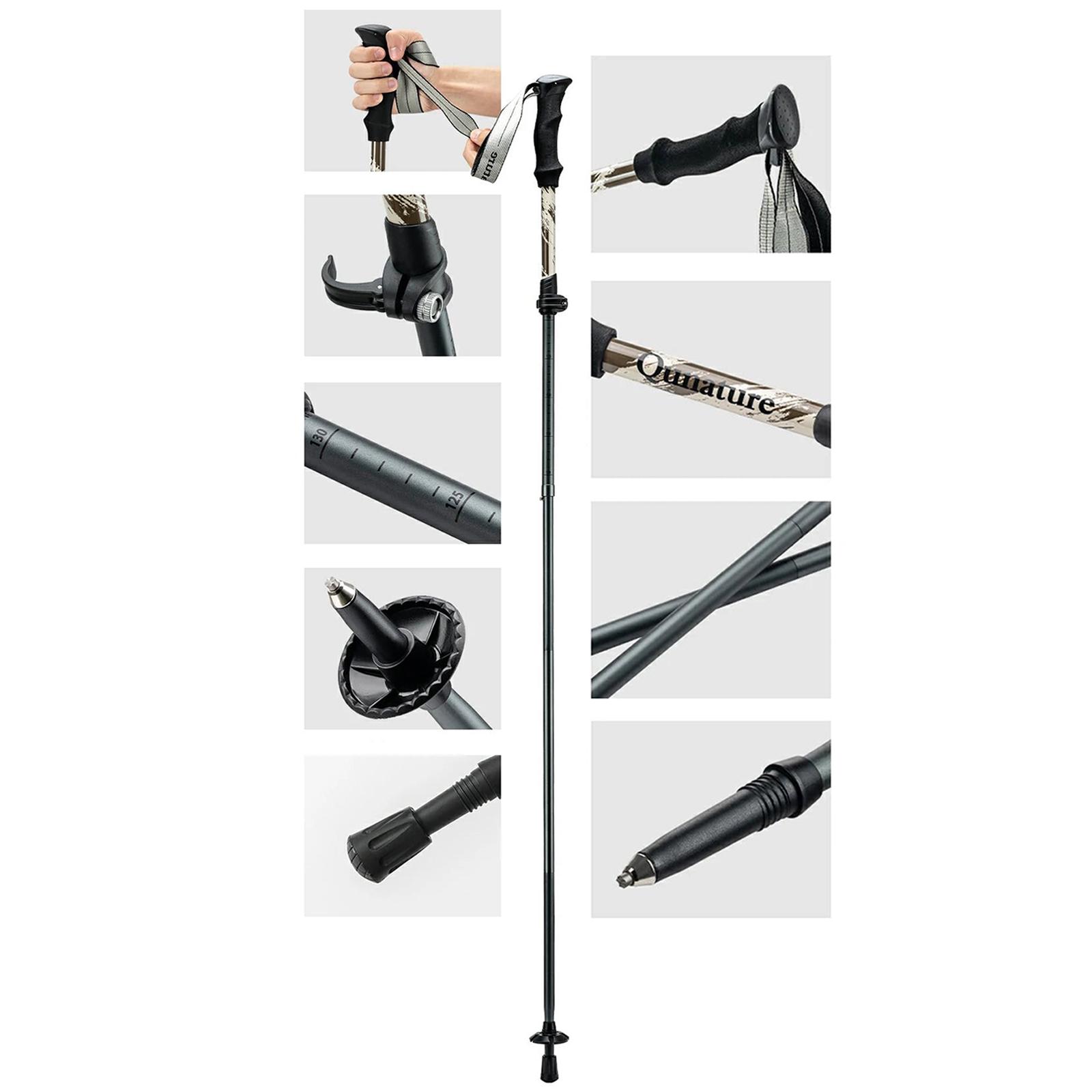 Трекинговые палки для скандинавской ходьбы Qunatue PR603 Черный (QN-PR603-5235) - фото 4 Трекинговые палки для скандинавской ходьбы Qunatue PR603 Черный (QN-PR603-5235) - фото 4