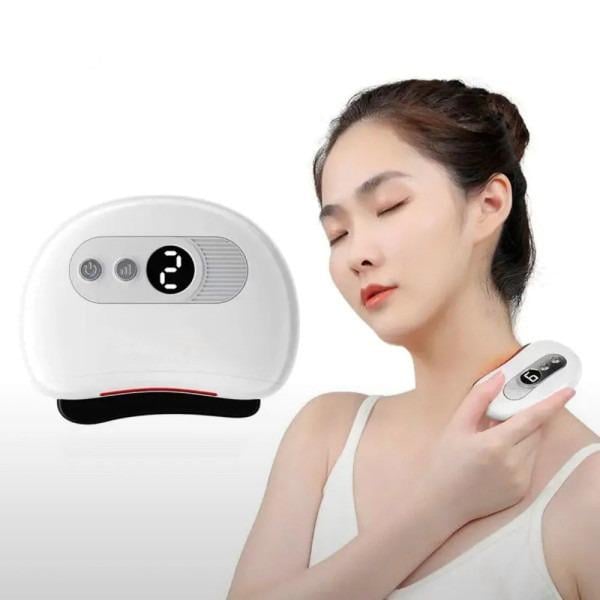 Массажер гуаша с функцией нагрева/вибрации и микротоков Бело-зеленый (R100163) - фото 7 Массажер гуаша с функцией нагрева/вибрации и микротоков Бело-зеленый (R100163) - фото 7