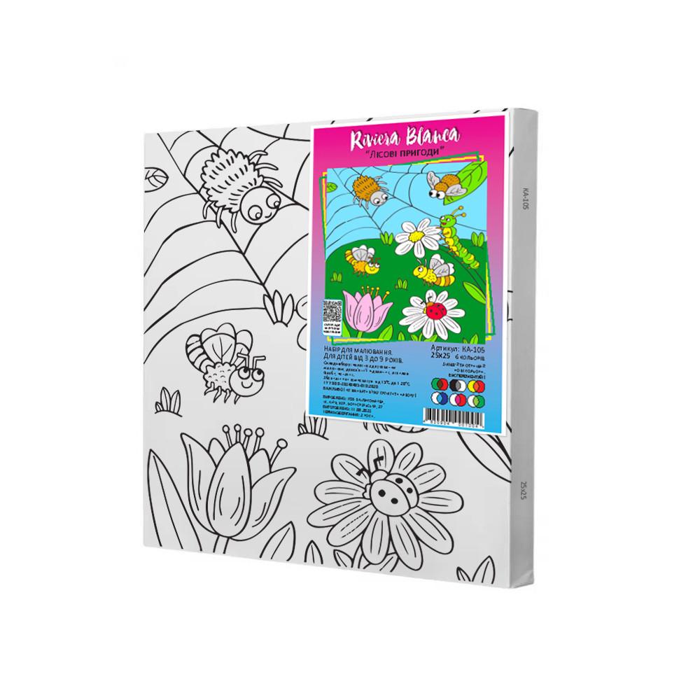 Набір для розпису по контурах Riviera Blanca Лісові пригоди 25x25 см (КА-105)