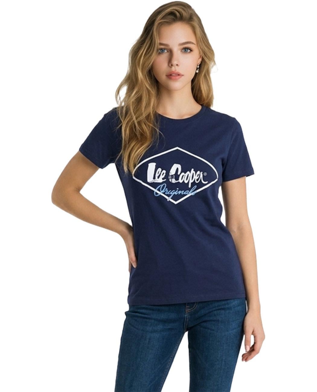 Футболка жіноча Lee Cooper Diamond 65987022 M Темно-синій (2659870223903)