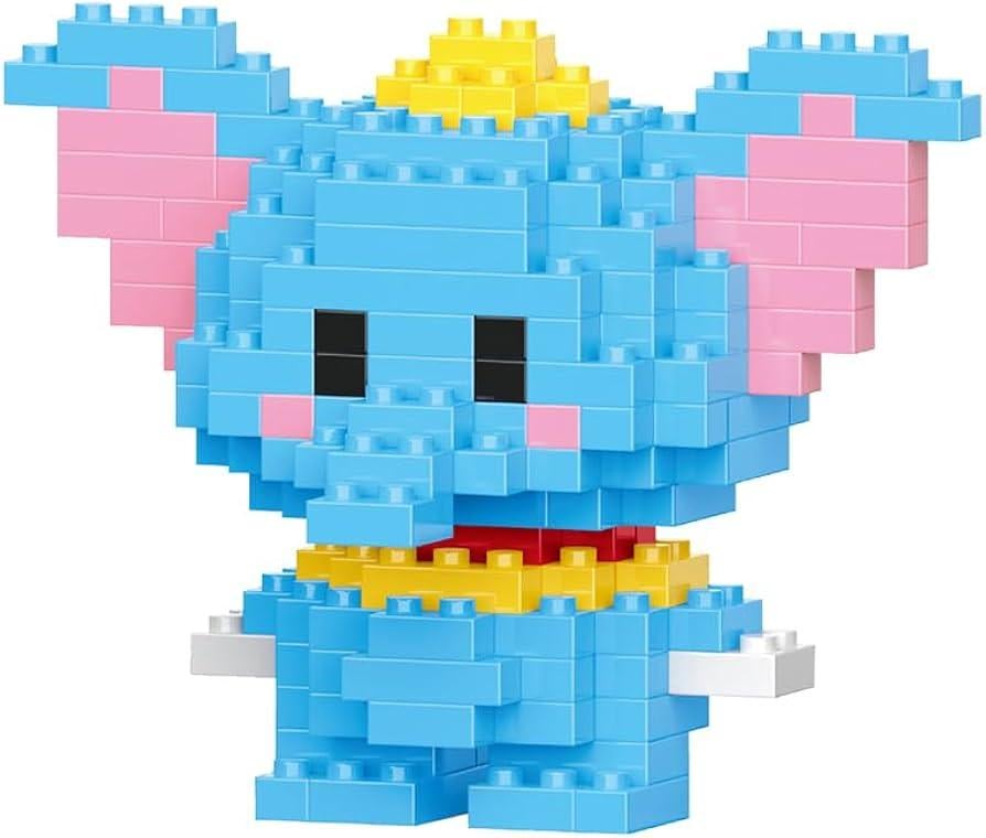 Конструктор-пазл детский 3D Bricks Dumbo Пиксели Дамбо развивающий 6 см (1000-ZB-1633)