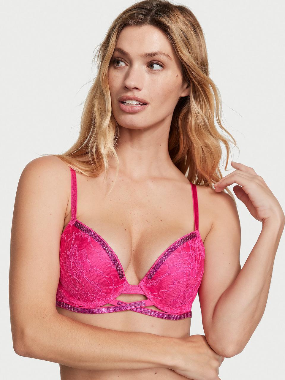 Бюстгальтер Victoria's Secret Shine Cradle Lace Push-Up 70B Розовый (144(000416089)
