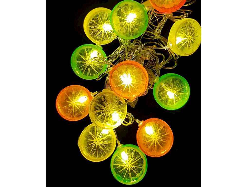 Гірлянда Фігурки 12LED ФРУКТИ 5 м з перехідником Теплий білий (1698-21)