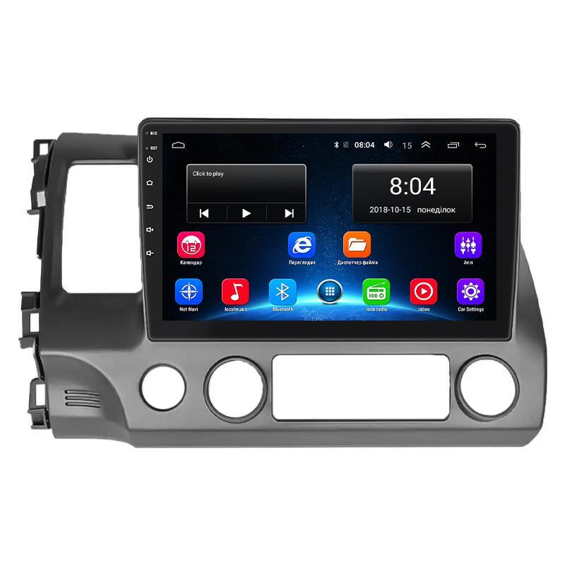 Автомагнитола штатная Lesko для Honda Civic VIII рестайлинг 2008-2012 10" 2/32Gb Wi-Fi GPS Base MOB