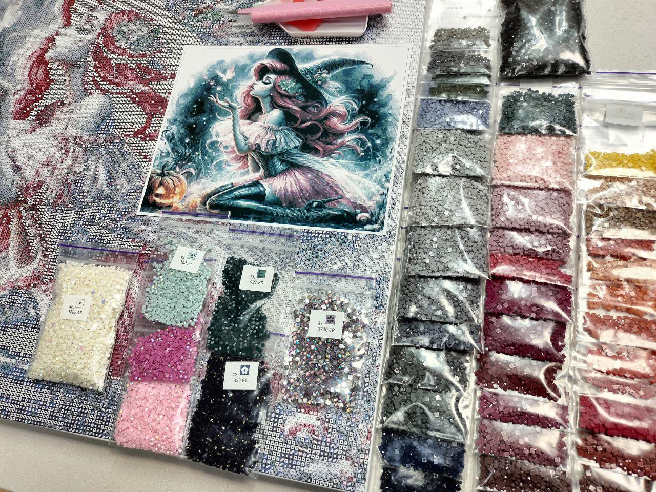 Алмазная мозаика АлМазка Чары квадратные алмазы на подрамнике 40x50 см (АлМ-296) - фото 2