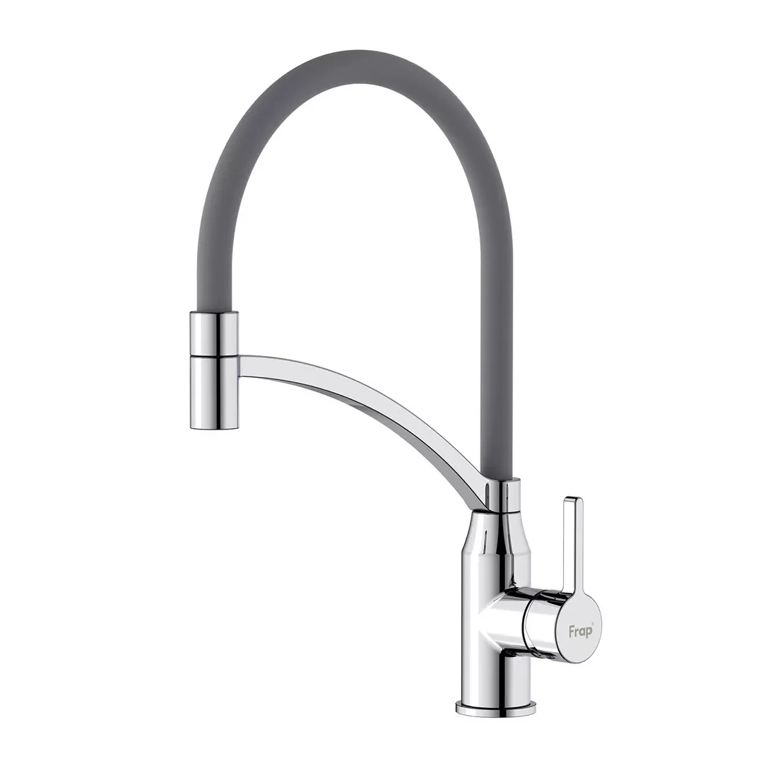 Смеситель для кухни Frap F4552 с гибким изливом Серый/Хром (SE01042933)